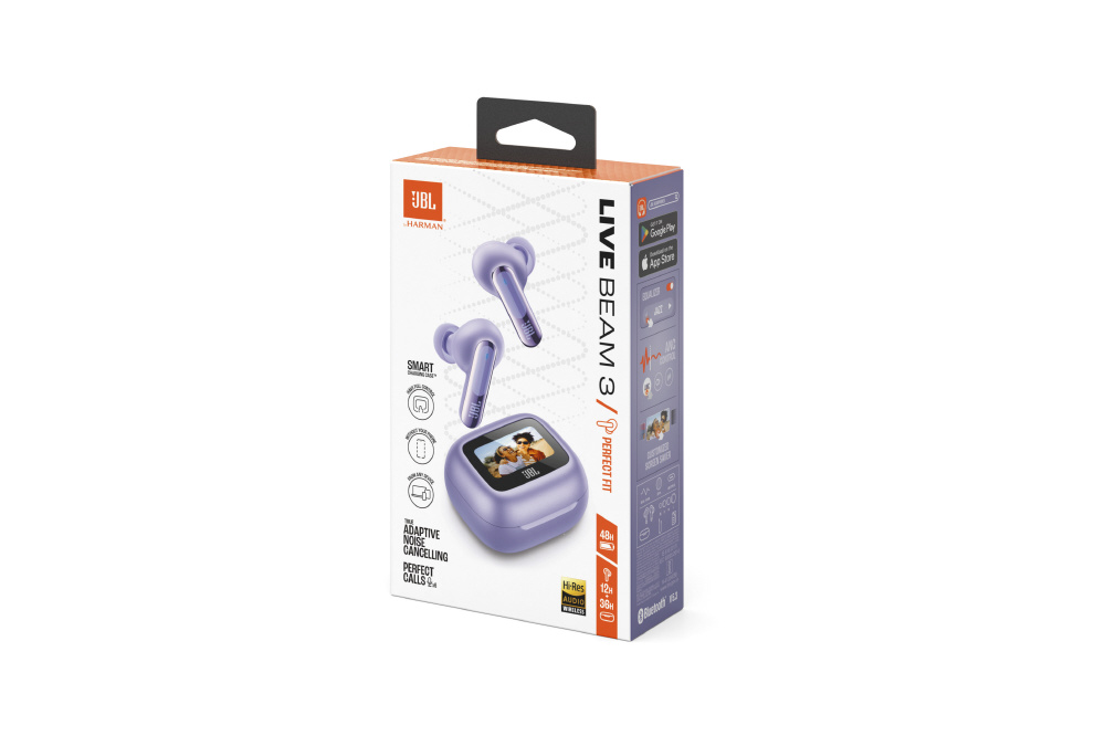 JBL Live Beam3 パープル 完全ワイヤレスイヤホン 【公式通販】
