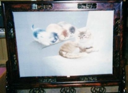 中国蘇州の両面刺繍の猫 | ひまひまねこさんのきまぐれさらだ（猫