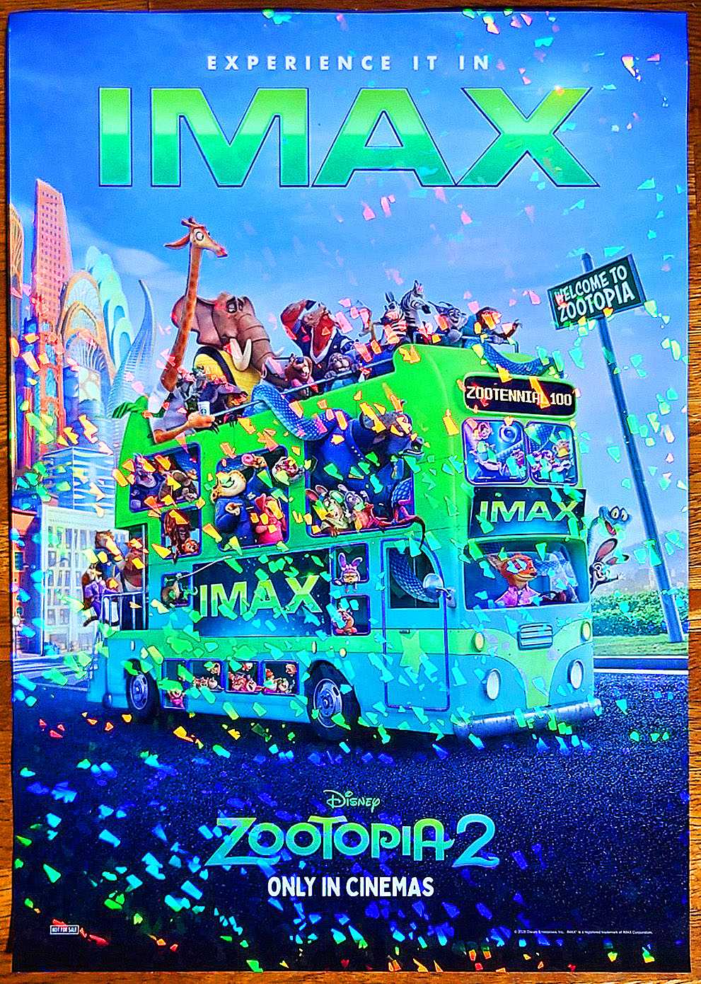 ディズニー ズートピア2 コラボ 台湾映画館限定 特典 A3ポスター3枚