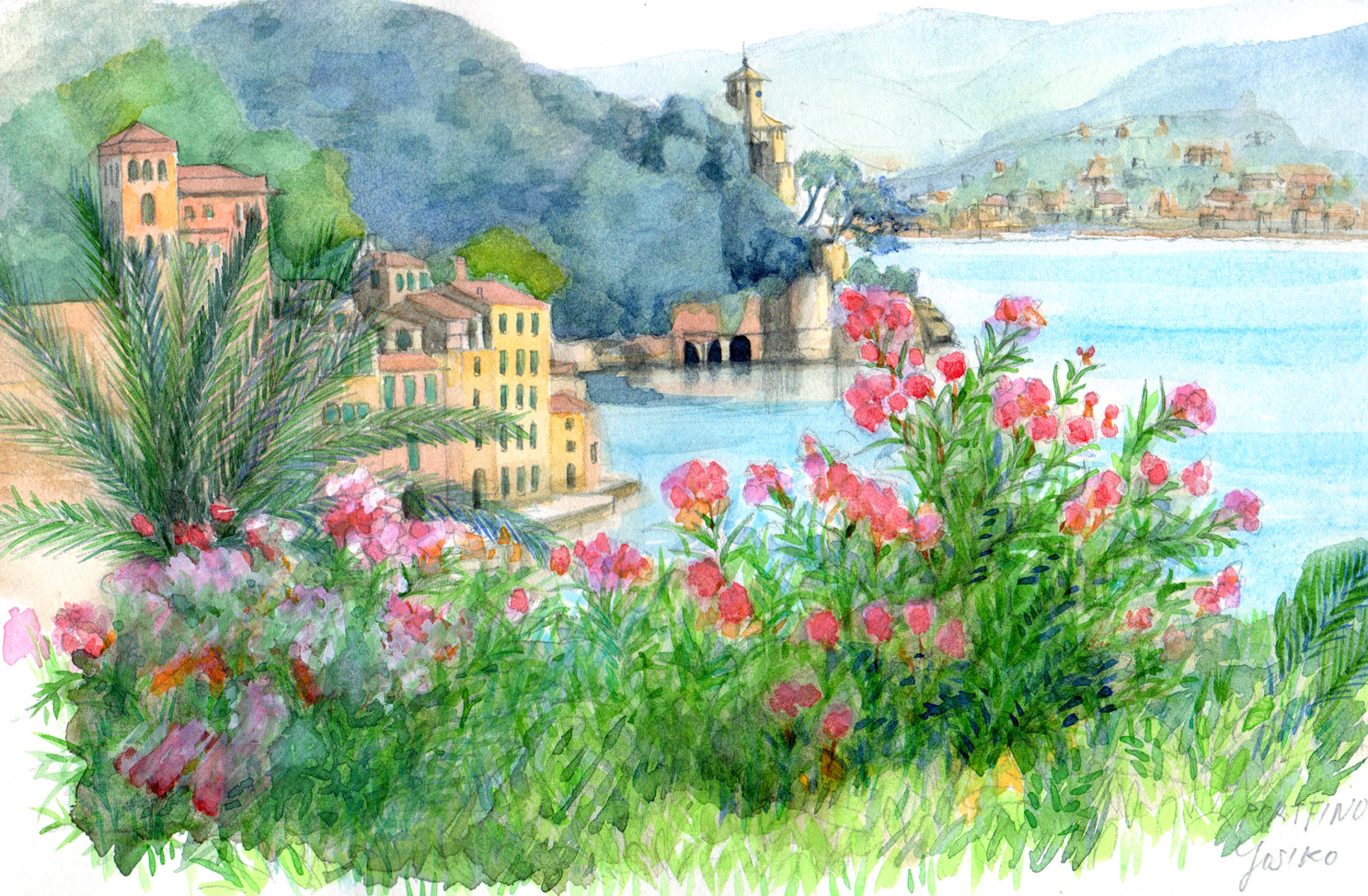 ヨーロッパ田園風景絵画