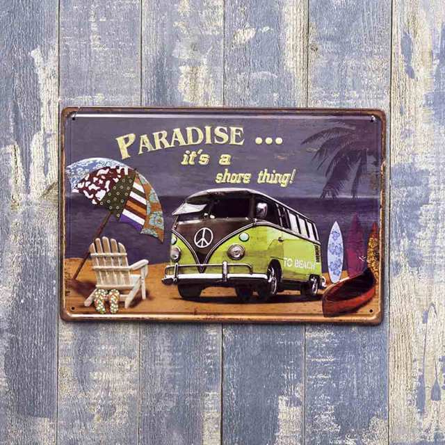 アンティークメタルプレートSparadiseブリキの看板/サインプレート看板