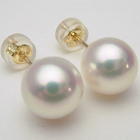 伊勢志摩産あこや本真珠ピアス K14WG 7.9ミリ