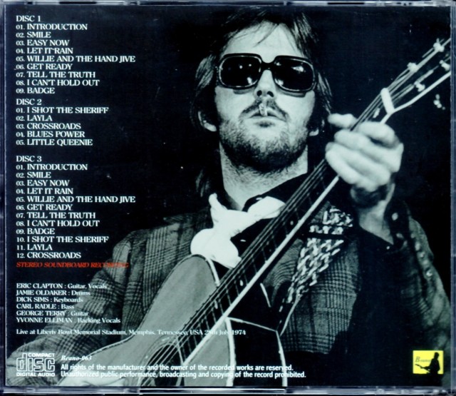 エリック・クラプトン、1974年初来日時の超貴重な直筆サイン。