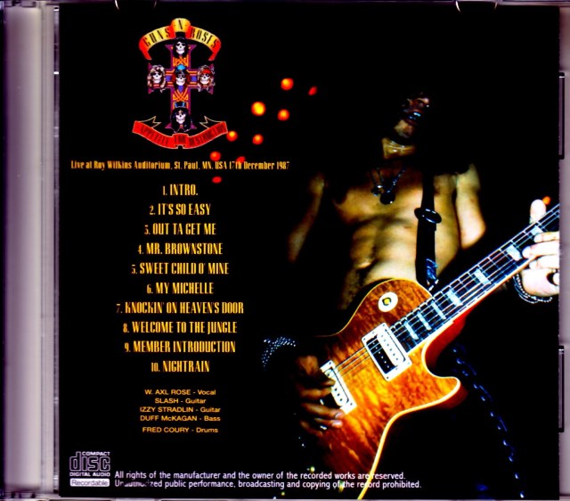 Guns N' Roses ガンズ・アンド・ローゼス/MN,USA 1987