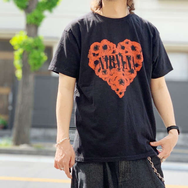 THRIFTY LOOK / NIRVANA HEART OF FLOWERS S/S TEE