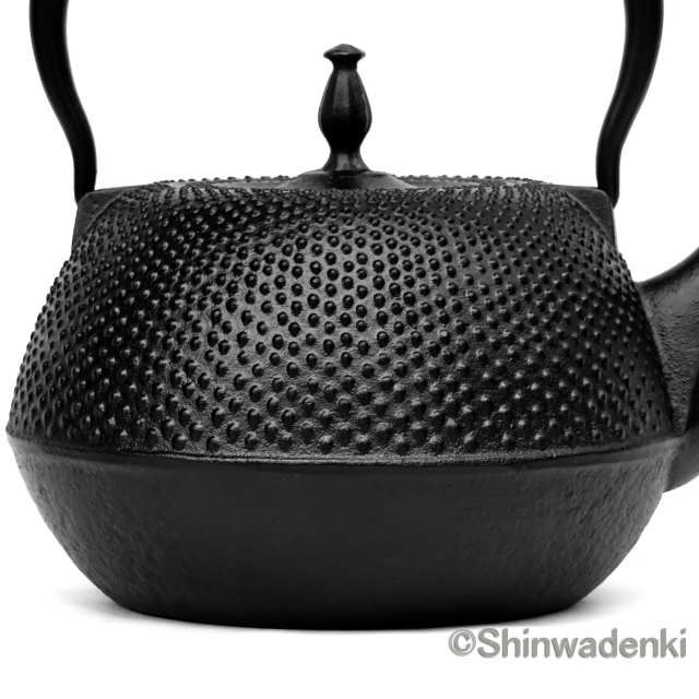 南部鉄器 鉄瓶 丸南部アラレ 1.2L MT-214 Shinwadenki