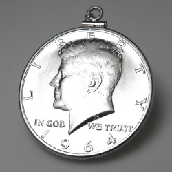 コインペンダント・ケネディ 1964 UNC 銀品位：900/1000 /ハーフダラー