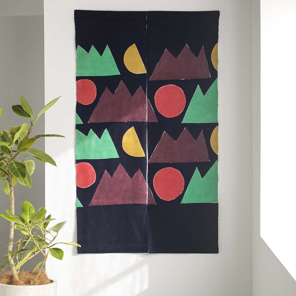 柚木沙弥郎のれん富士 石州和紙