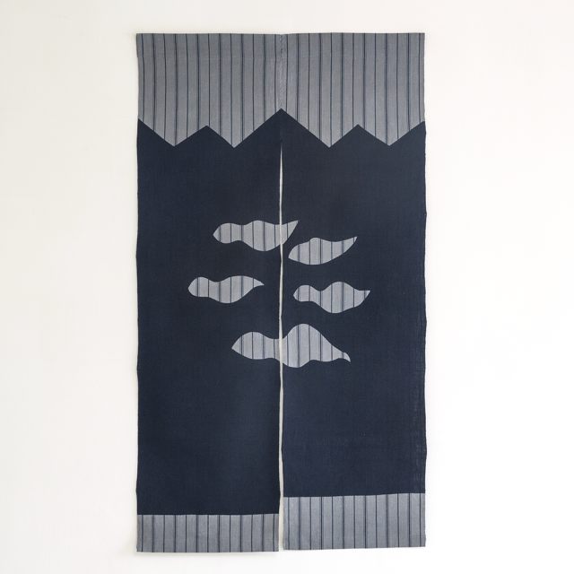 新品】 作家作品 のれん 「涼」 うぐいす色 新品】 作家作品 のれん