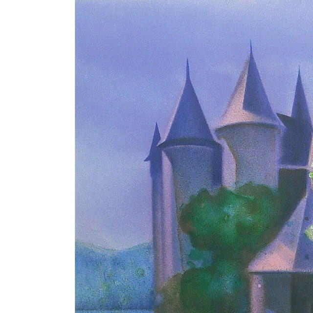 カミーユ・イレール「湖のシャトー」リトグラフ 直筆サイン入り｜絵画販売