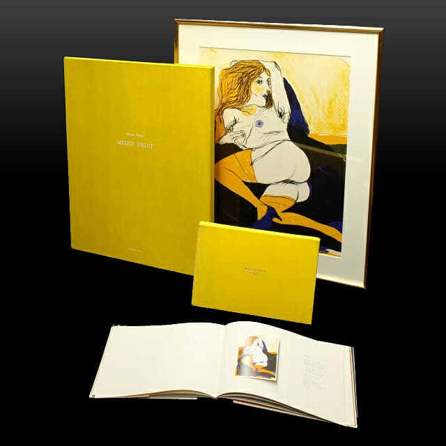 池田満寿夫 【白い牛】 リトグラフ 直筆サイン エディッション94/150