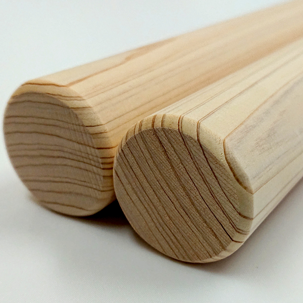 和太鼓バチ 材質：ヒノキ 太さ30mm X 長さ500mm 国産手工バチ 西日本楽器