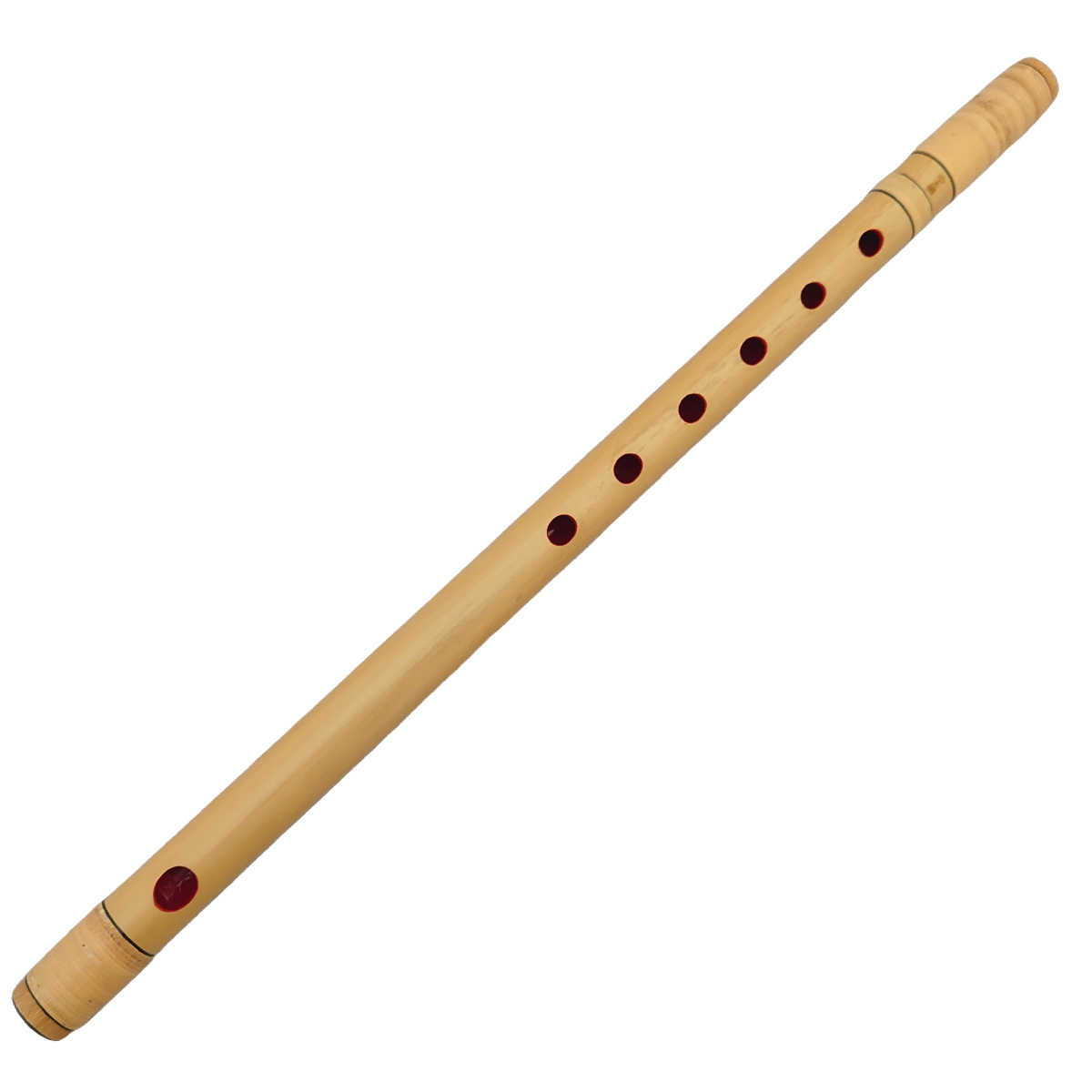 古典調 篠笛 獅子田 籐巻 6穴 5本調子／ 笛袋セット 当店