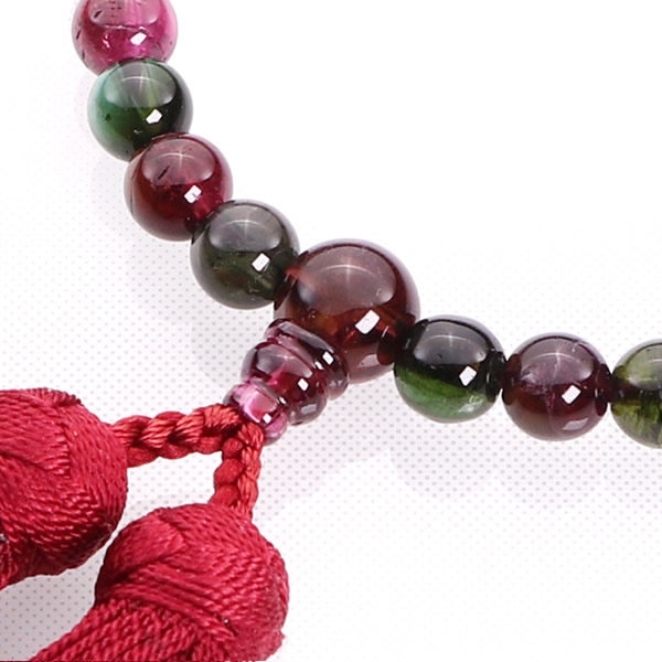JZ-0211 女性用数珠 トルマリン 共仕立 7mm玉 お仏壇お仏具の専門店 佛法堂