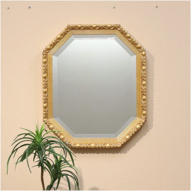 イタリア直輸入 アンティークゴールド仕上げ 58cmx49cm厚み4cm