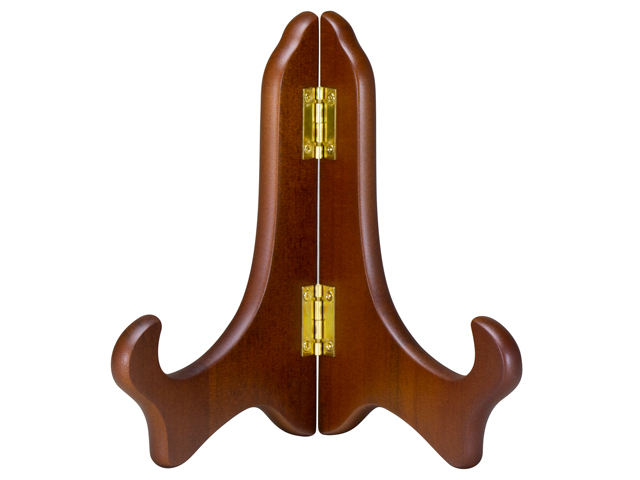 大倉陶園 15cm木製皿立（茶）