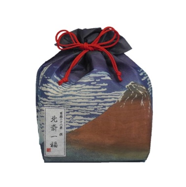 冨嶽三十六景 撰 北斎一福巾着袋 赤富士/東あられ本鋪【公式通販】