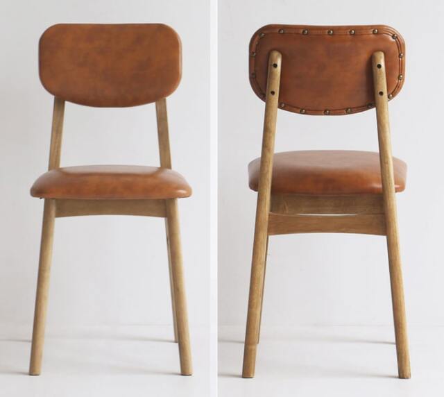 レトロナチュラルな木製ダイニングチェア｜アンバーデザイン