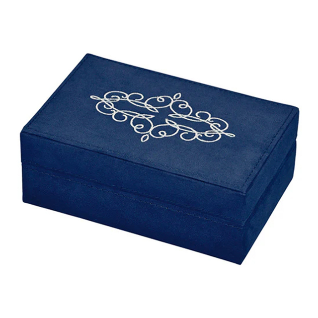 ニデック オルゴール 18弁 AB400A 布製ジュエリーボックス ネイビー 星