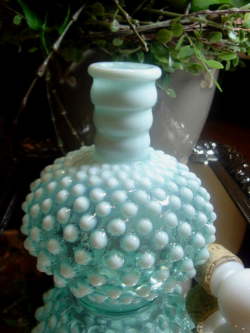 50sアメリカンアンティーク フェントン社Fentonブルーオパールセント