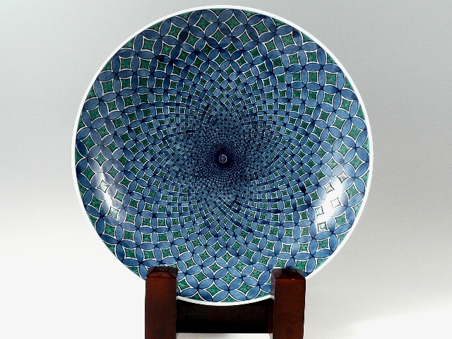 村上玄輝 作品】染錦七宝地文 尺皿