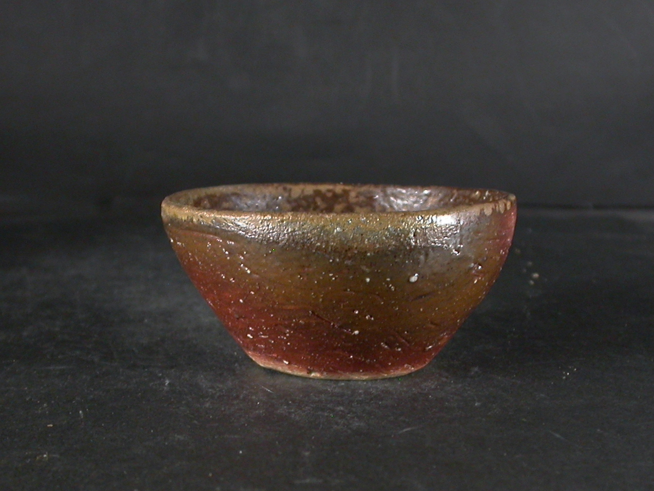 備前焼 穴窯 備前焼人気作家 星 正幸 保存箱付き自然練込緋襷ぐい呑1