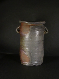 備前焼二代目小西陶古共箱入花入れ・壺