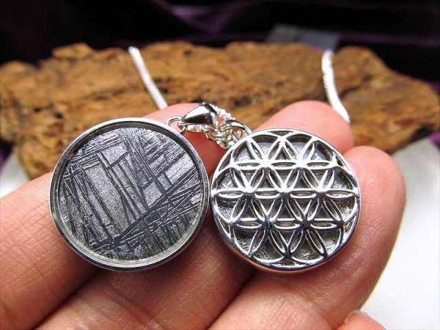 激安宣言 フラワー・オブ・ライフ ギベオンペンダントトップ シルバー