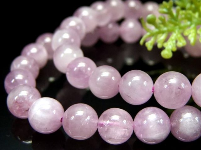 透明感有り 3A ミルキーキャッツアイクンツァイト ブレスレット 6mm