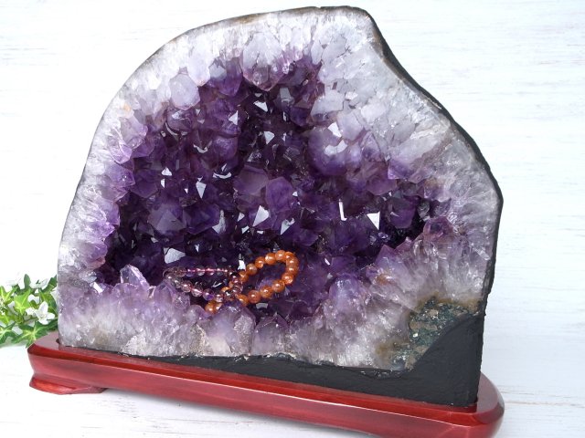 アメジスト原石 台付き S級！ アメジスト ドーム 専用台座付き 高さ