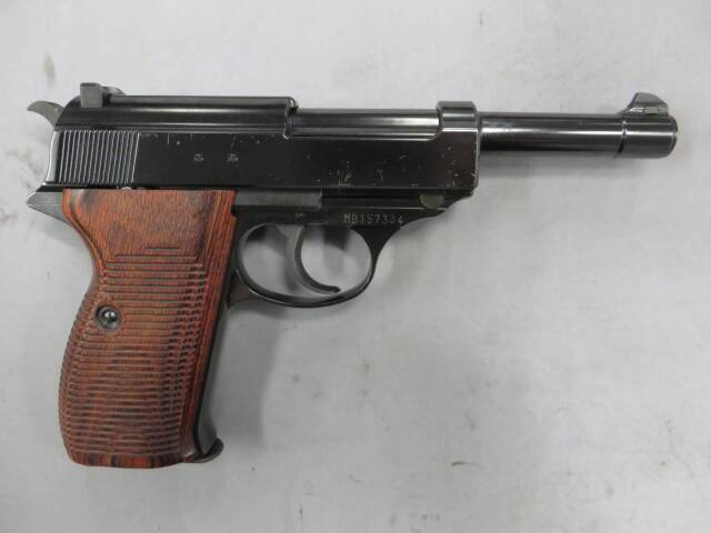 マルゼン】ワルサーP38 ブラックメタル・PANDRAARMS 木製グリップ