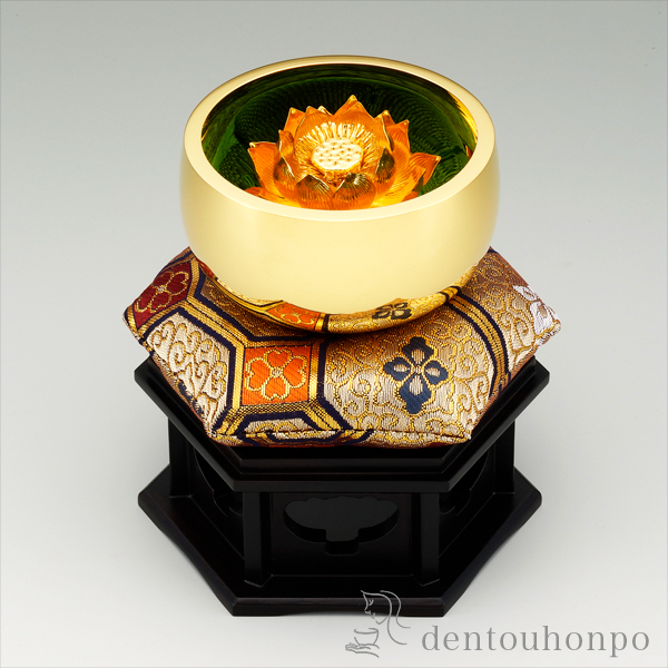 送料無料】 純金 蓮飾り 2.5寸・80g / 光則（金工芸） お寺 仏壇