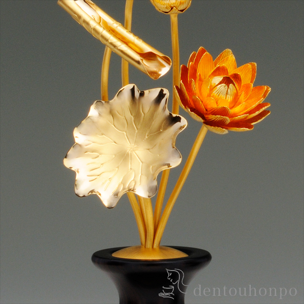 送料無料】 純金 菊常花揃 B 150g / 光則（金工芸） お寺 仏壇
