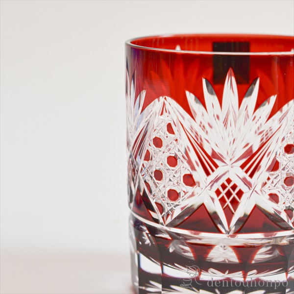 送料無料】 八角籠目菊底 オールド ペア / 田島硝子 ビールグラス