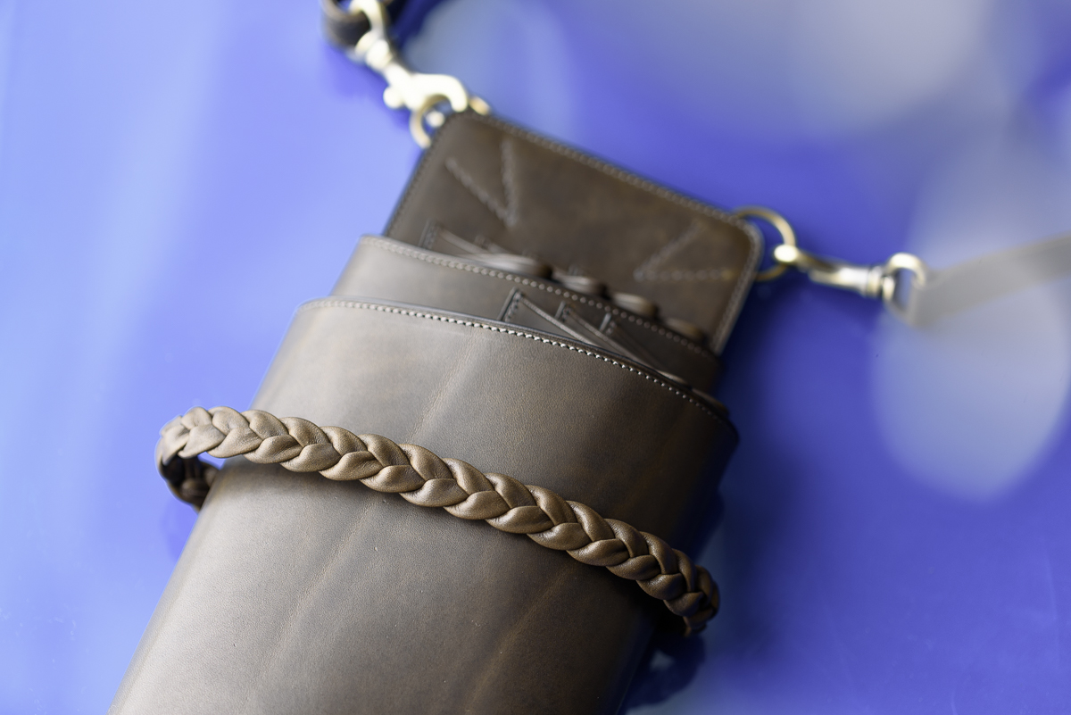 高級シザーケース T-12-7 トリマー用 7丁 イタリアンレザー使用