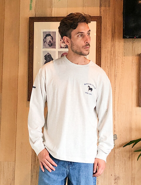 UNISEX】リアルドッグカレッジ刺繍ロンT