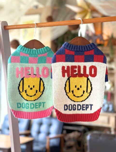 犬服 / ドッグウェア】スマイルコットンニット / DOG DEPT