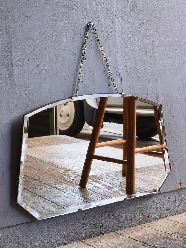 イギリス アンティーク 壁掛けミラー 鏡 12408