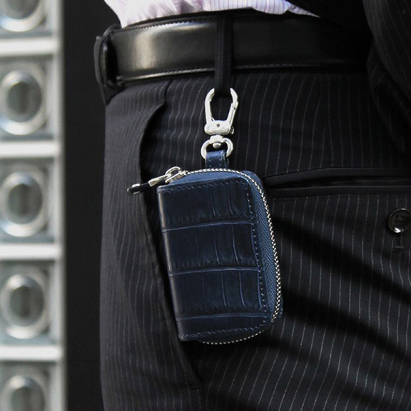 クロコダイルレザー スマートキーケース[0715KW05] クロコダイルレザー