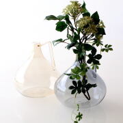 花瓶 フラワーベース おしゃれ ガラス 花器 バブルベース クリア