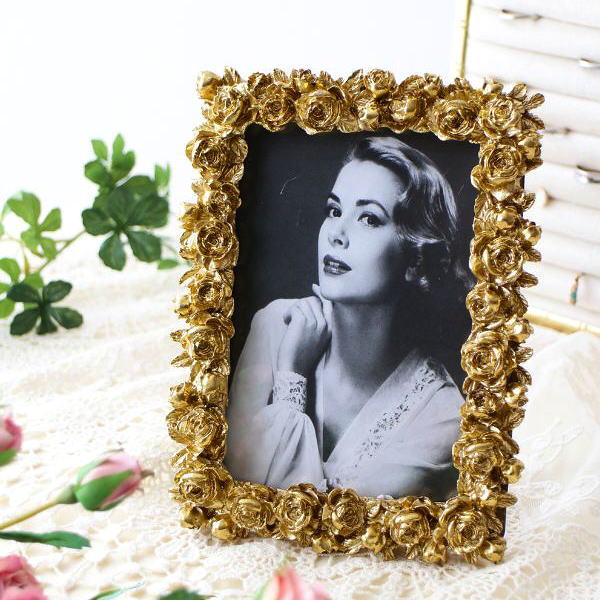 KARE ゴールドフラワー デコフレーム 60×60cm ゴールドフラワー デコ