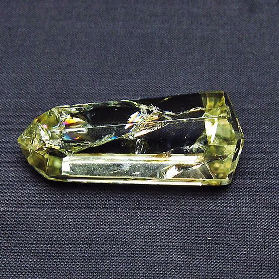 パワーストーン 天然石 虹入り黄水晶(シトリン)原石[T436-2939]