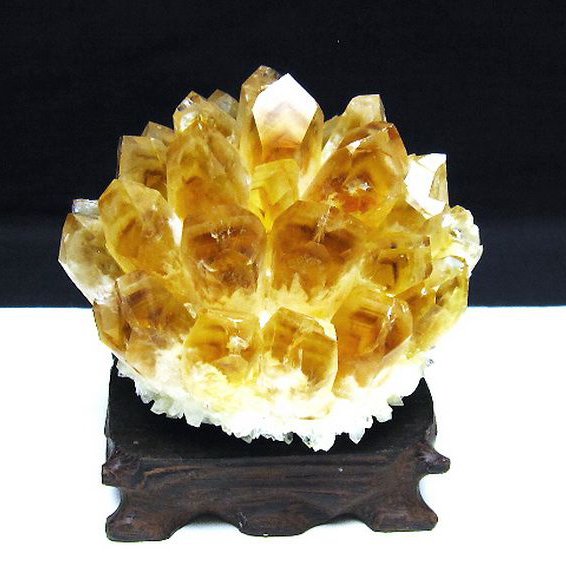 パワーストーン 天然石 シトリン 水晶クラスター[T802-5635]