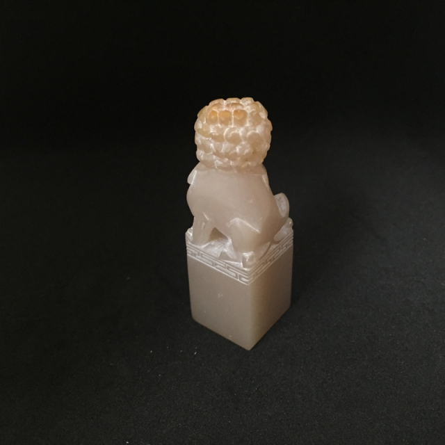 五獅戯球】 獅子 清工 美品 高級印材 篆刻 印石 ラオス印石 水凍