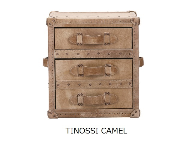 ストーニーハースト スモール ランプテーブル HALO 本革 牛革張り収納