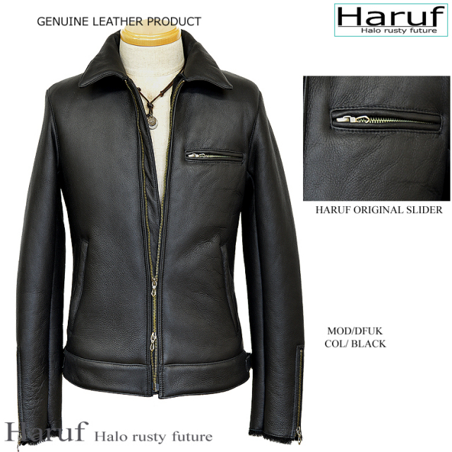 本物 ムートンジャケット メンズ ブラック 黒 ライダースジャケット