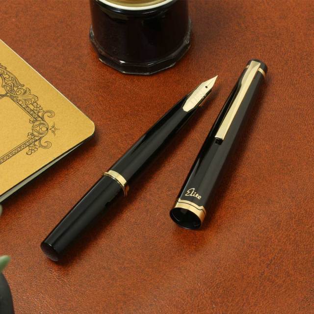 PILOT 万年筆 マンネンヒツ エリート ブラックFES-1MM-B-EF エリート