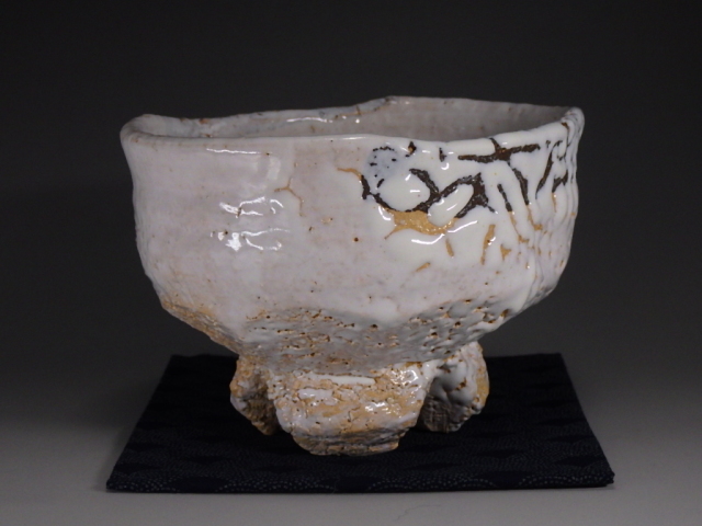 故 渋谷泥詩（萩焼 鬼萩轡抹茶茶碗）