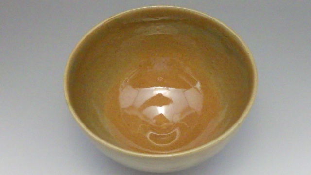 曙窯（虫明焼抹茶茶碗） 虫明焼 曙窯造 土筆絵茶碗（共箱）