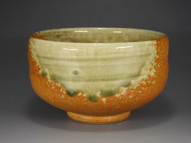 新品) 信楽焼 抹茶茶碗 ～銀細工～ 新品) 信楽焼 抹茶茶碗 ～銀細工～